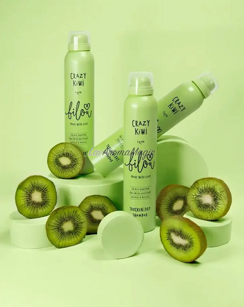 Сухой шампунь Bilou Crazy Kiwi Dry с ароматом фруктово-сладкого киви и лепестками роз B-Kiwi-4830 фото