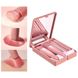 Набір пензликів для макіяжу 5 шт. ANbeauty в зручному органайзері з дзеркалом, Рожевий MMU-4968 фото 6