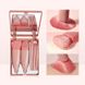 Набір пензликів для макіяжу 5 шт. ANbeauty в зручному органайзері з дзеркалом, Рожевий MMU-4968 фото 2