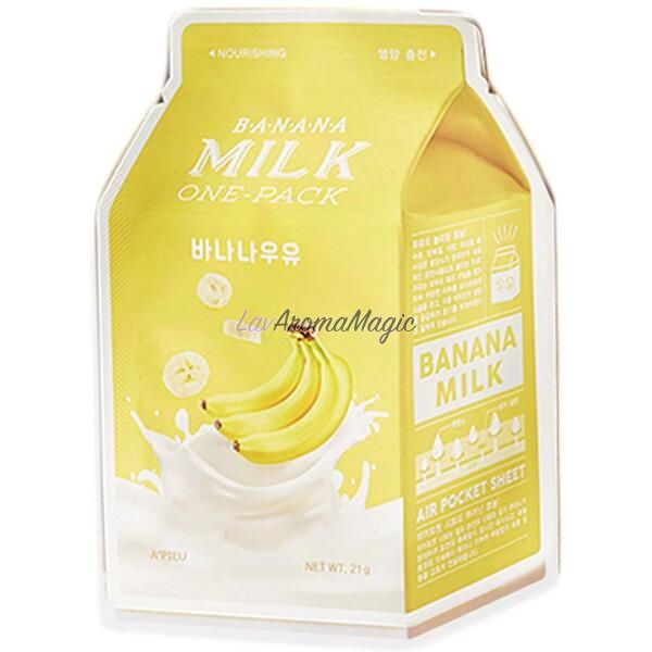 Тканинна маска живильна A'pieu Banana Milk One-Pack ACM-0396 фото