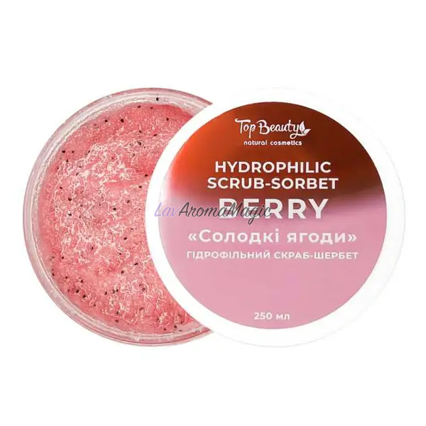 Гідрофільний скраб-щербет для тіла з ароматом ягід Top Beauty Hydrophilic Scrub-sorbet Berry TBHS-3021 фото