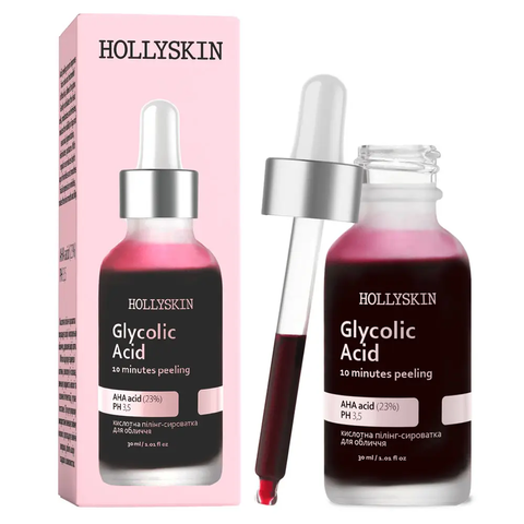 Кислотна пілінг-сироватка для обличчя HOLLYSKIN Glycolic Acid HGA-3819 фото