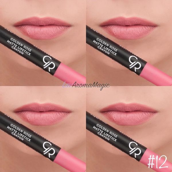 Помада-олівець для губ Golden Rose Matte Crayon Lipstick, #12 GRMCL-1212 фото