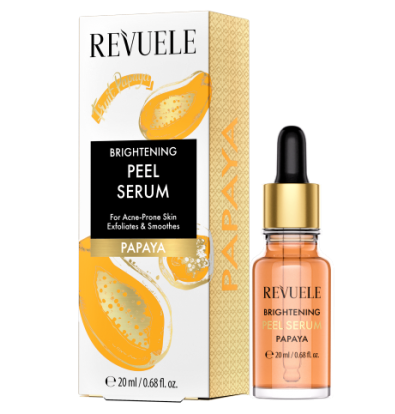 Сироватка для обличчя освітлює Revuele Brightening Peel Serum Papaya з екстрактом папайї RMIS-2020 фото