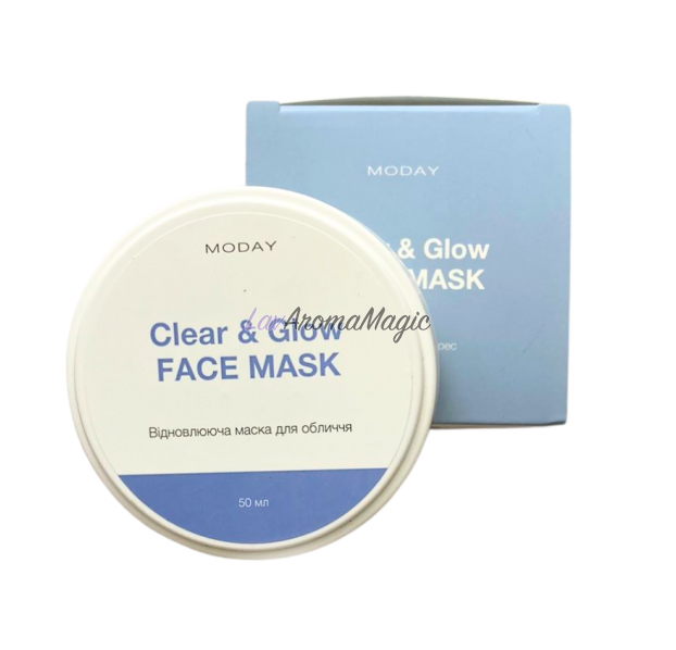 Восстанавливающая маска-антистресс для лица MODAY Clear & Glow FACE MASK на основе цинка и азелаиновой кислоты M-CGF-2372 фото