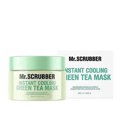 Охолоджувальна маска для обличчя Instant Cooling Green Tea Mask з екстрактом зеленого чаю Mr.SCRUBBER GT-M-9802 фото